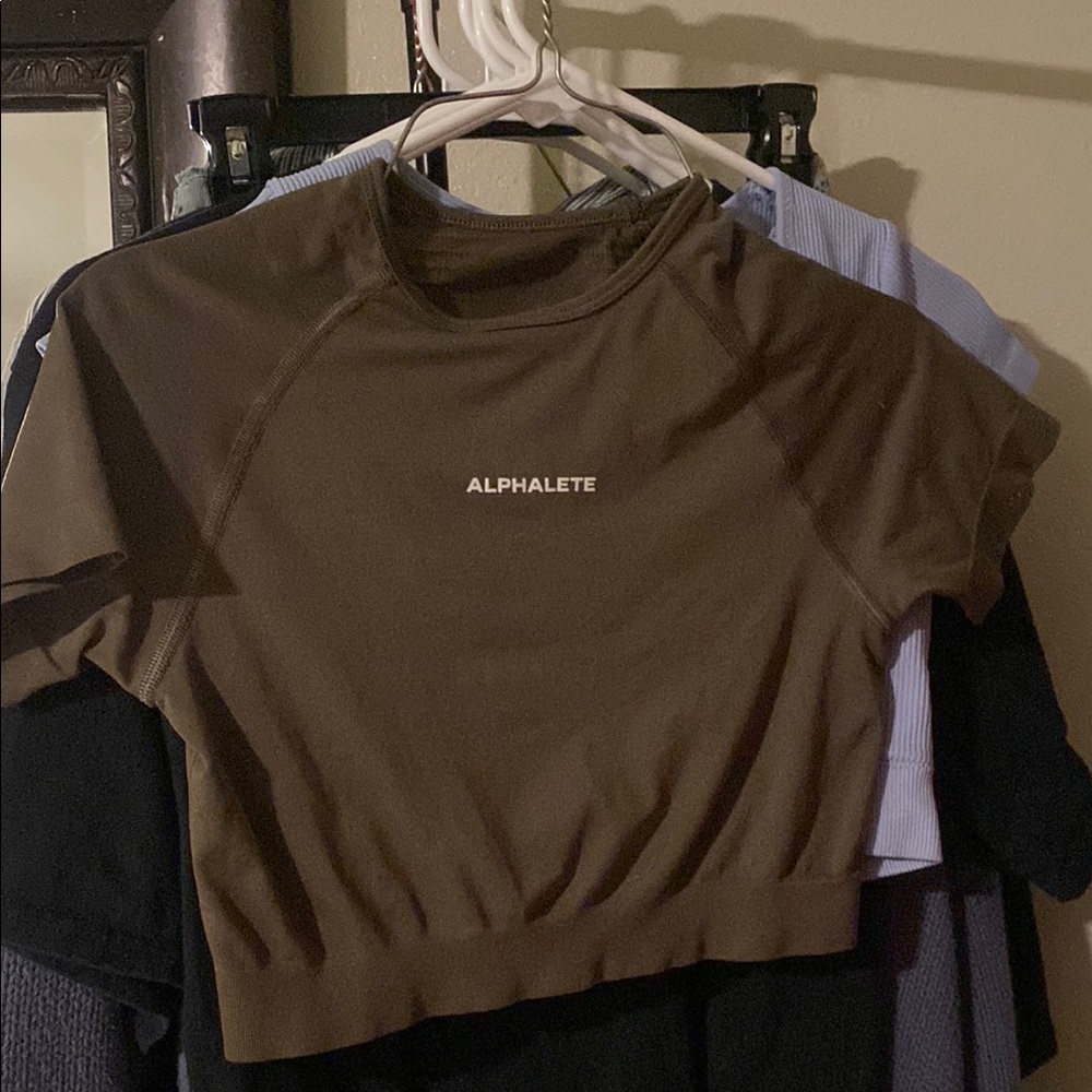 Alphalete Brown Crop Top